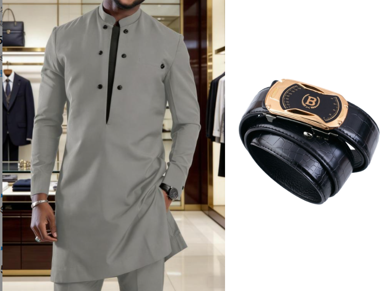 Men's Modern Mandarin Collar Tunic and Pants Set