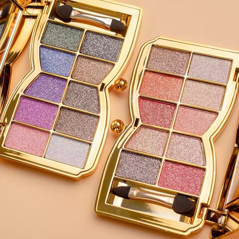 đâš10 FĂ€rger i Glitterögonskuggspaletten