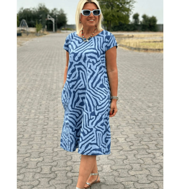 ✨2025 Ny Boho Vintage Casual Klänning med tryck💃