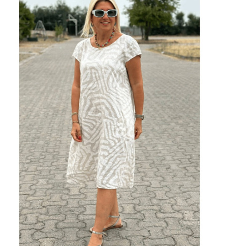 ✨2025 Ny Boho Vintage Casual Klänning med tryck💃