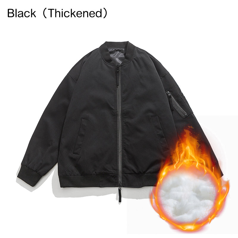 Best Gift - Casual Simple Neutral Zipper Flight Jacket