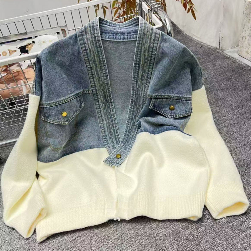 Women’s Stylish Patchwork Long Sleeve Jacket