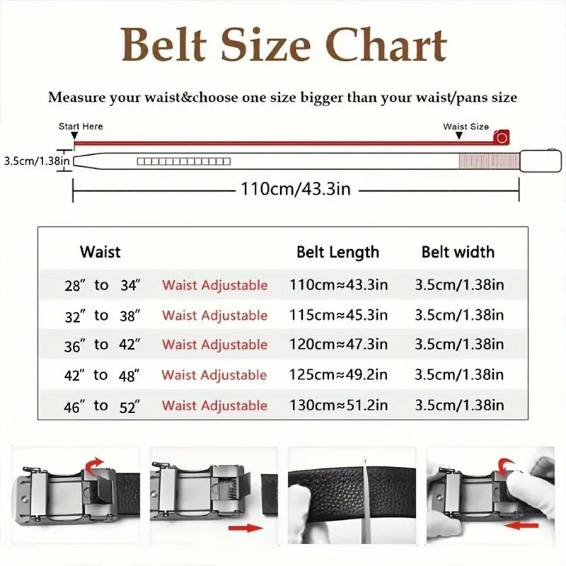 Men's Classic Versatile Automatic Buckle Belt