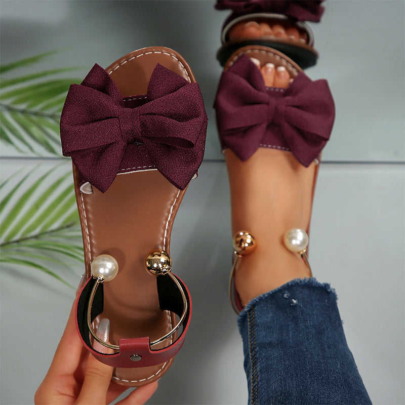 👡 Stylish Pearl Ankle Strap Sandals 💫 Fashion Party & Daily Wear