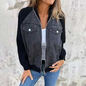Women's Creative Denim Splicing Jacket