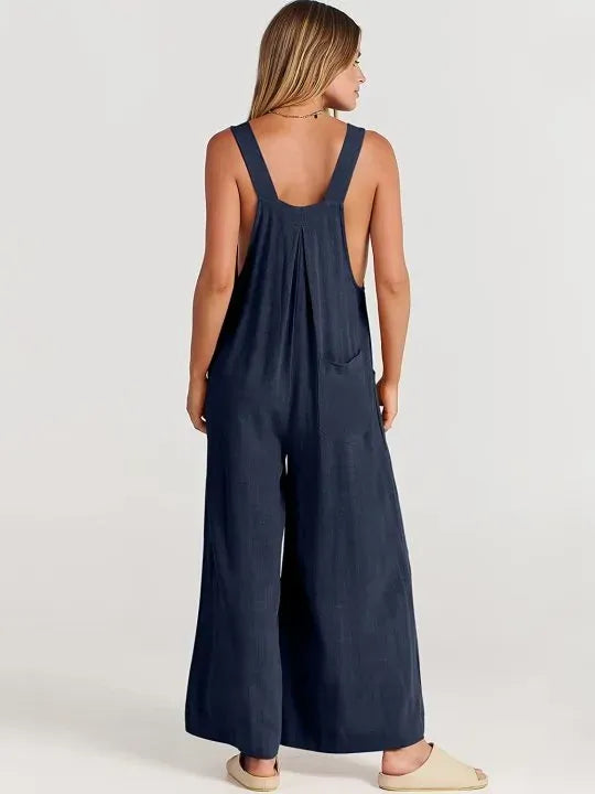 Plus storlek breda ben overall jumpsuit