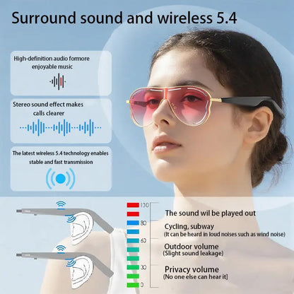 🔥 Estoque limitado – 67% DE DESCONTO🔥 Óculos inteligentes com áudio e Bluetooth 5.4
