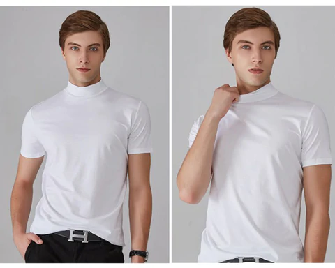 💥Limited Sale 70% OFF💥Men's High Neck Slim Fit T-shirt