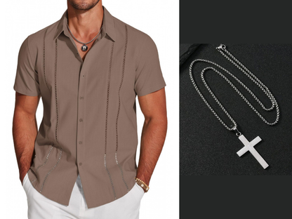 💐50% OFF ! Men's Button-Down Shirt – Breathable & Quick-Dry 🏃💨【Flash Sale】