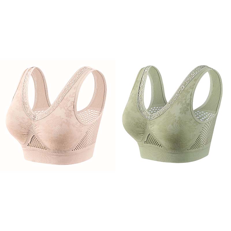 【✨1 + 1 grátis – 2 unidades】Sutiã sem aro com renda para mulher, com excelente sustentação
