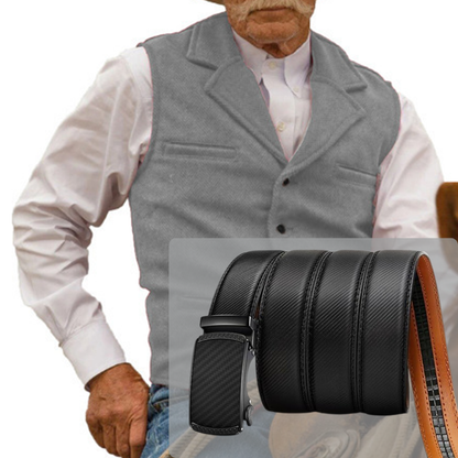 🔥Ofertas imperdíveis – Colete casual de negócios masculino com corte justo