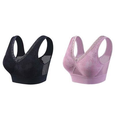 【✨1 + 1 grátis – 2 unidades】Sutiã sem aro com renda para mulher, com excelente sustentação
