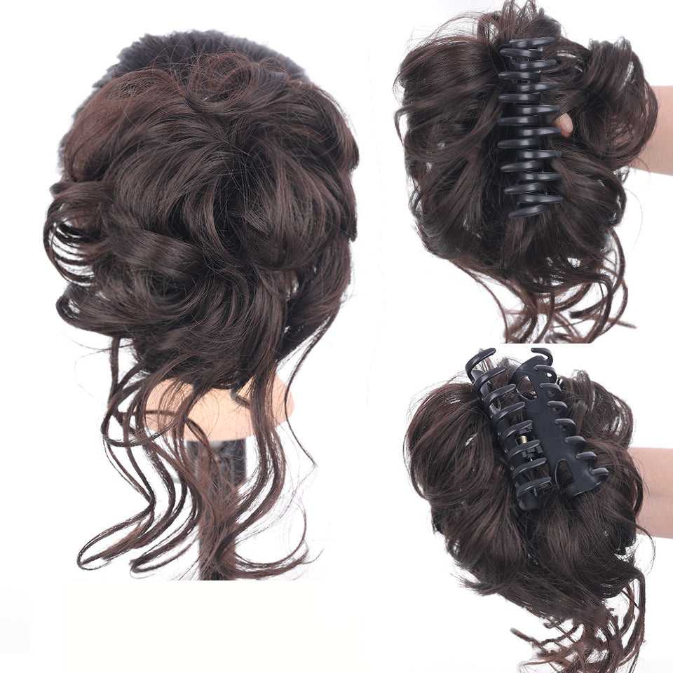 Hårdel rörig chignon, vågig chignon för vardagsbruk