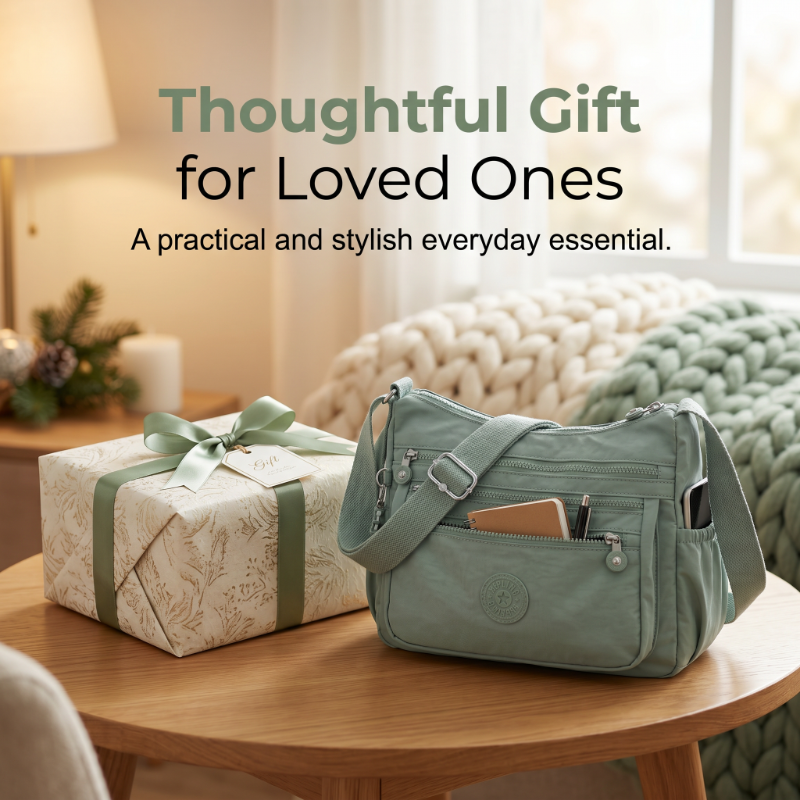 ⌛Oferta por tempo limitado — Bolsa transversal leve de nylon com vários bolsos