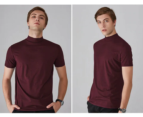 💥Limited Sale 70% OFF💥Men's High Neck Slim Fit T-shirt
