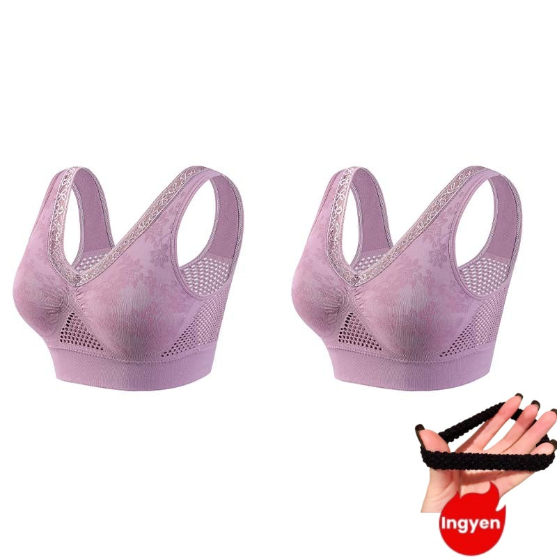 【✨1 + 1 grátis – 2 unidades】Sutiã sem aro com renda para mulher, com excelente sustentação