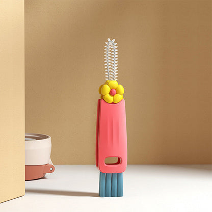 ✨Multi-functional lid crevice cleaning brush for all kinds of bottles and cups