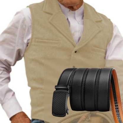 🔥Ofertas imperdíveis – Colete casual de negócios masculino com corte justo