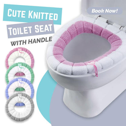 🧸✨Asiento de Inodoro Tejido Cute con Asa — ¡1+1 Gratis / 2+3 Gratis!🛁💖