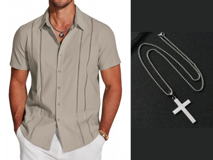 💐50% OFF ! Men's Button-Down Shirt – Breathable & Quick-Dry 🏃💨【Flash Sale】