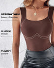 🏆Last Day Special Price ￡8.99!!💐Women's U Neck Tank Tops with Built-In Bra😍Buttery-Soft, Supportive & Versatile