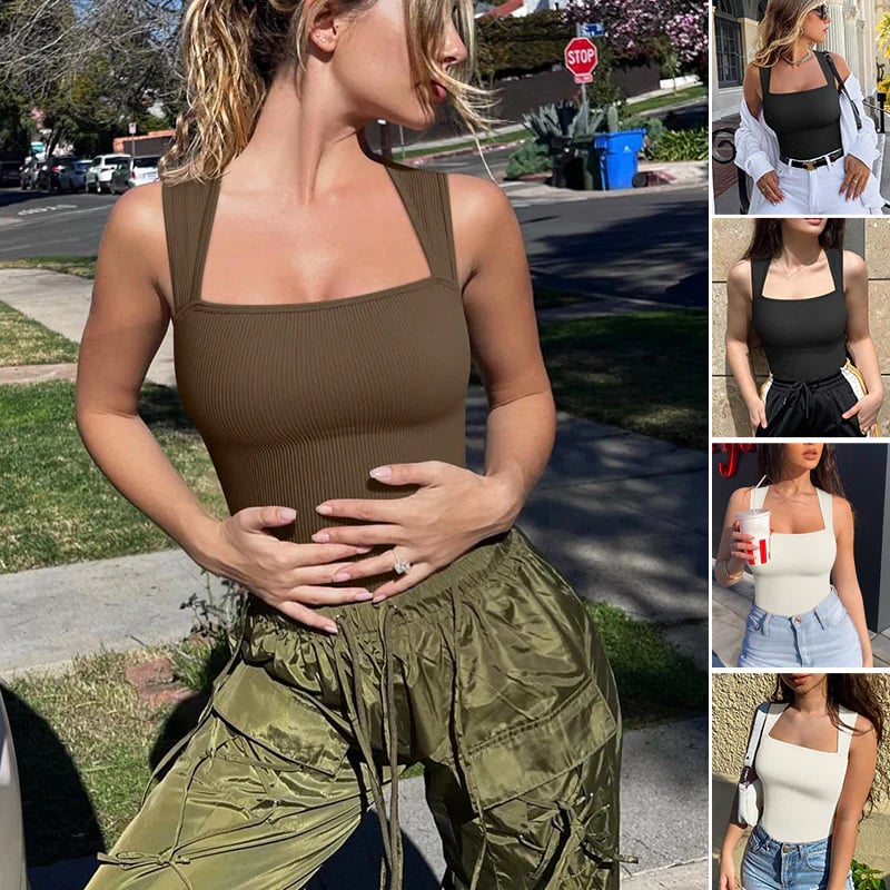 【😍Hot Sale 50% 😍】Sleeveless Tummy Control Tank Tops Bodysuits