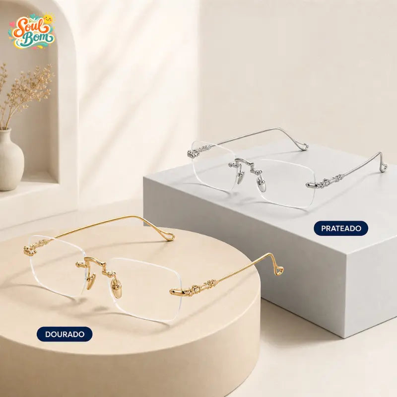 Trendy Retro Rimless UV Protection Sunglasses
