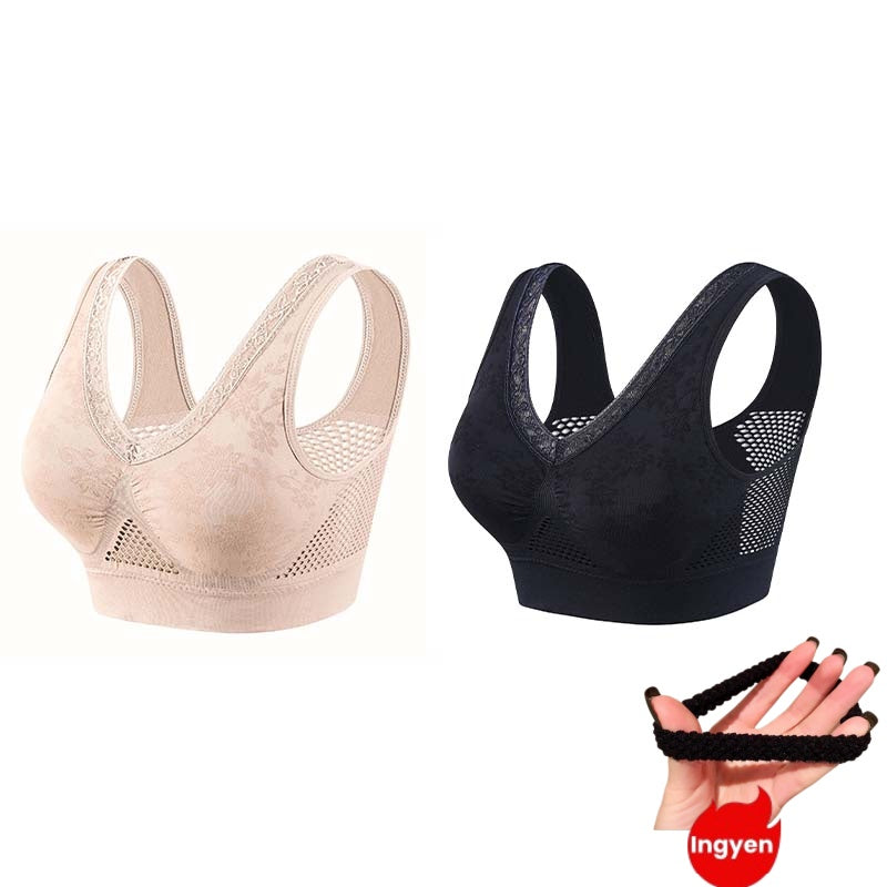 【✨1 + 1 grátis – 2 unidades】Sutiã sem aro com renda para mulher, com excelente sustentação