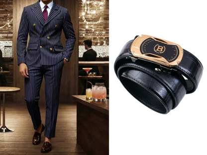 🔥Hot Sale Offers-Men's Double-Breasted Pinstripe Suit Set