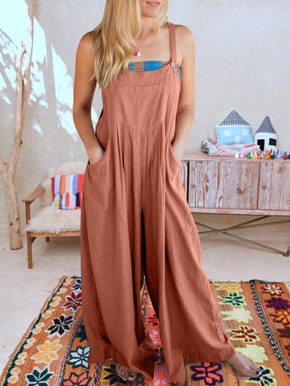 Plus storlek breda ben overall jumpsuit