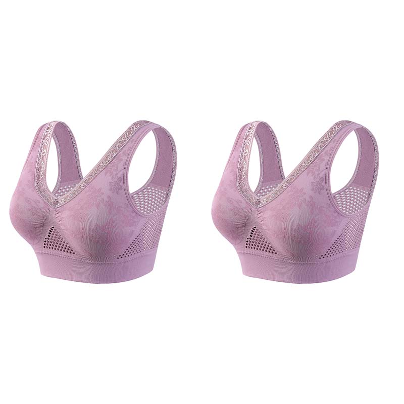 【✨1 + 1 grátis – 2 unidades】Sutiã sem aro com renda para mulher, com excelente sustentação