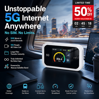📶 50% DE DESCONTO POR TEMPO LIMITADO! ⚡Oferta por tempo limitado — Hotspot móvel com cobertura Wi-Fi total✨