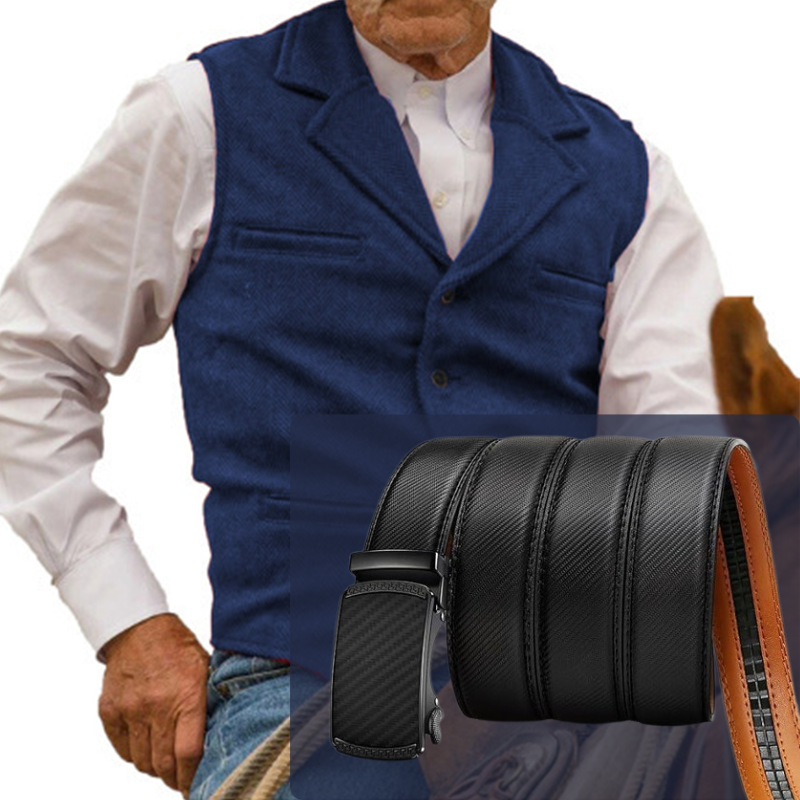 🔥Ofertas imperdíveis – Colete casual de negócios masculino com corte justo