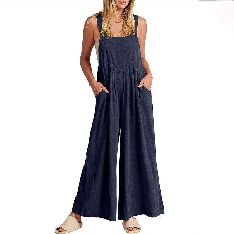 Plus storlek breda ben overall jumpsuit