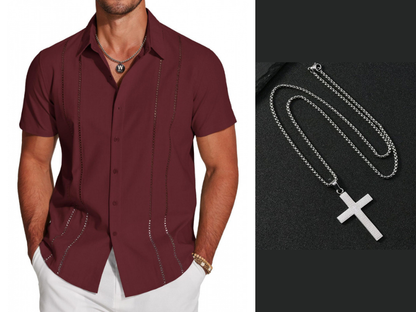 💐50% OFF ! Men's Button-Down Shirt – Breathable & Quick-Dry 🏃💨【Flash Sale】