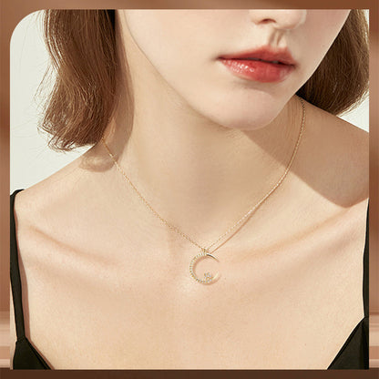 🌙Bright Night: Moon Star Necklace✨