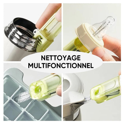 ✨Multi-functional lid crevice cleaning brush for all kinds of bottles and cups