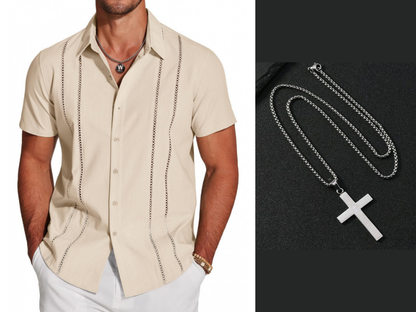 💐50% OFF ! Men's Button-Down Shirt – Breathable & Quick-Dry 🏃💨【Flash Sale】