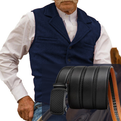 🔥Ofertas imperdíveis – Colete casual de negócios masculino com corte justo