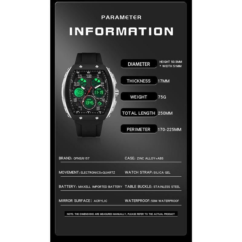 🎁Men's Sporty Luminous Digital Automatic Watch 🚛