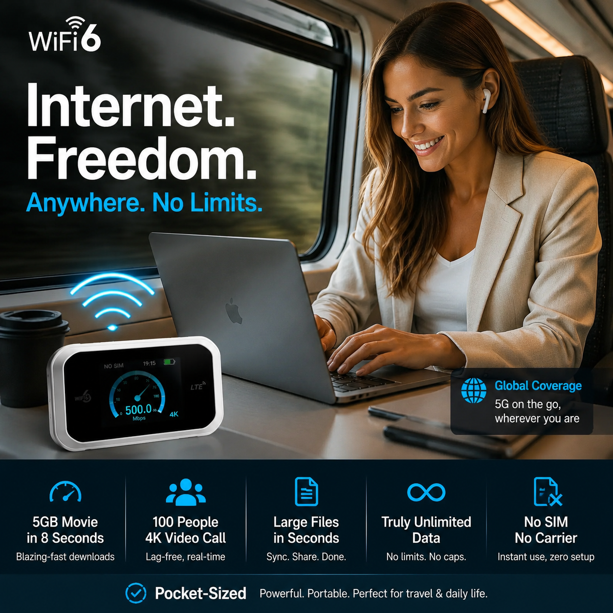 📶 50% DE DESCONTO POR TEMPO LIMITADO! ⚡Oferta por tempo limitado — Hotspot móvel com cobertura Wi-Fi total✨