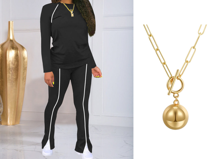 💥✨Oferta especial por tempo limitado com 56% de desconto ✨Conjunto de moletom casual feminino de duas peças