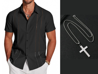💐50% OFF ! Men's Button-Down Shirt – Breathable & Quick-Dry 🏃💨【Flash Sale】