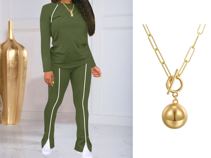 💥✨Oferta especial por tempo limitado com 56% de desconto ✨Conjunto de moletom casual feminino de duas peças