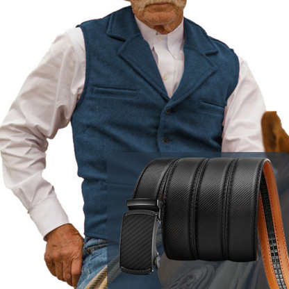 🔥Ofertas imperdíveis – Colete casual de negócios masculino com corte justo