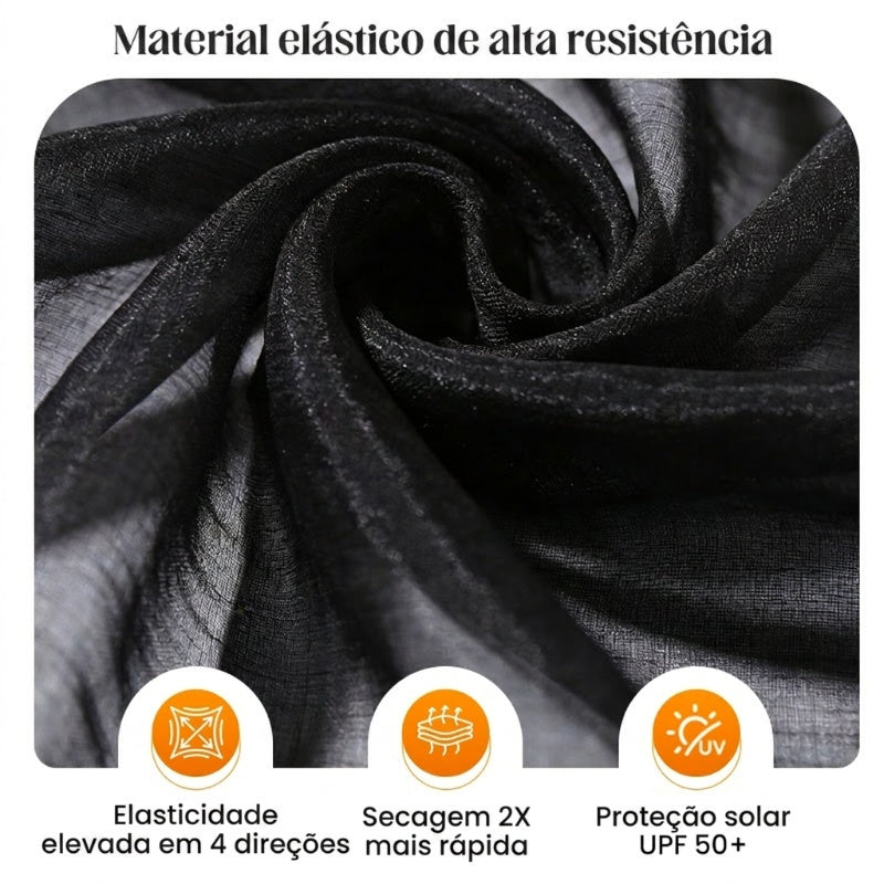 🩱✨ Maiô feminino modelador com franzido e tule – elegante e valoriza o corpo