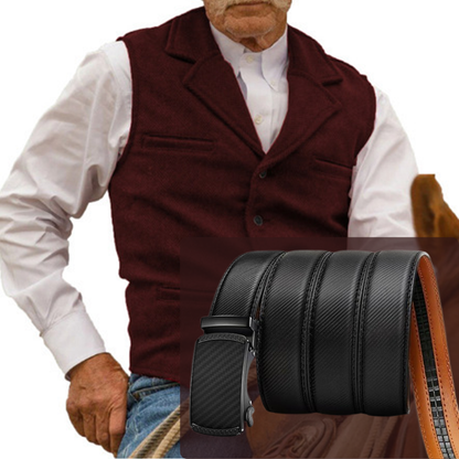🔥Ofertas imperdíveis – Colete casual de negócios masculino com corte justo
