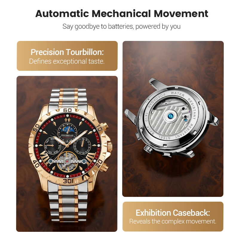 📢📢60 % OFF !!⌚Swiss Brand New Waterproof Automatic Mechanical Watches