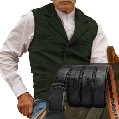 🔥Ofertas imperdíveis – Colete casual de negócios masculino com corte justo