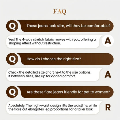 👖Stretch Flare Jeans With A High Waist